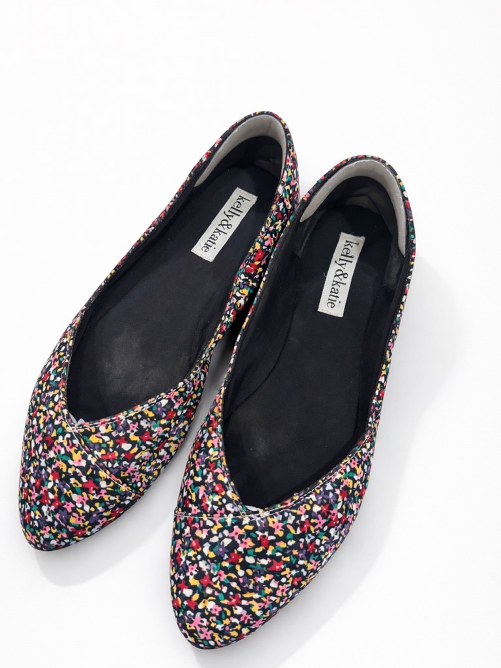 Kelly & Katie Floral Pointed Toe Flats Women’s 7.5 Multicolor Slip On - Picture 2 of 3